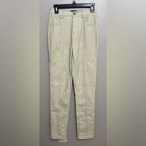 Pretty Little Thing faux leather pants pockets few small issues-see pics Size 4